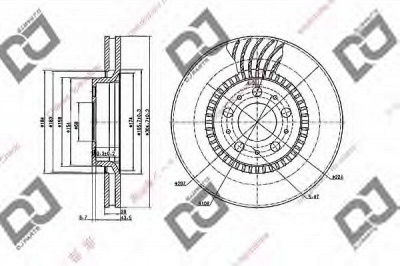 DJ PARTS bd2006 -  Тормозной диск